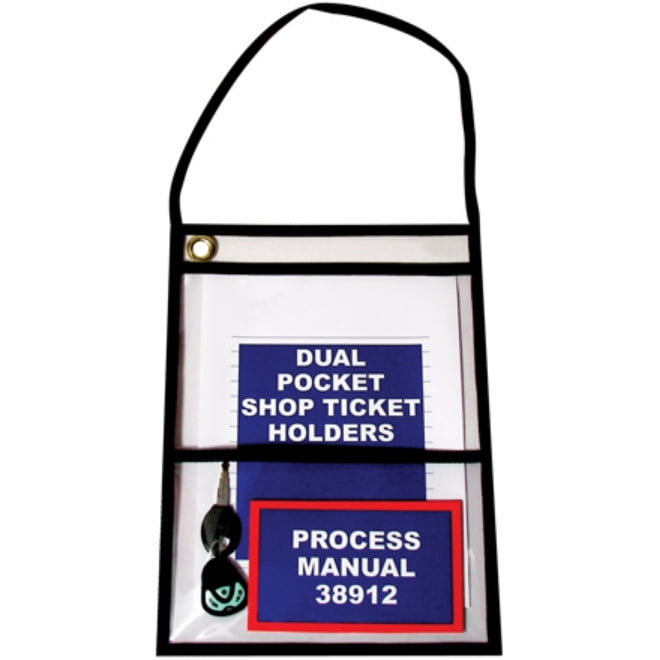Box Partners Dual Pocket Job Ticket Holders 9" x 12" Black 15/Case