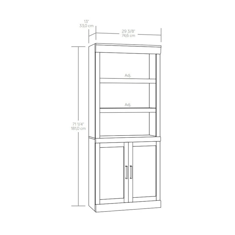 Better Homes & Gardens Glendale 5-Shelf Bookcase with Doors