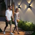 thumbnail image 4 of Luz Solar De Pared, Decorativa, Resistente A La Intemperie, Arriba Y Abajo, Luz Solar De Pared Para Exteriores, 4 Chips LED Para Patio, Puerta Delantera, Cubierta De Patio, 4 of 7