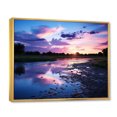 thumbnail image 2 of Designart "Sunset Dusk Charm I" Landscapes Floater Framed Wall Decor, 2 of 7