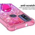 thumbnail image 3 of Glitter Case for Motorola Moto G Play (2023)/ G Power 2022/ G Pure, Bling Sparkle Colorful Gradient Quicksand Soft TPU Liquid Cover with Ring Stand for Moto G Play (2023) JB-Pink Purple, 3 of 7