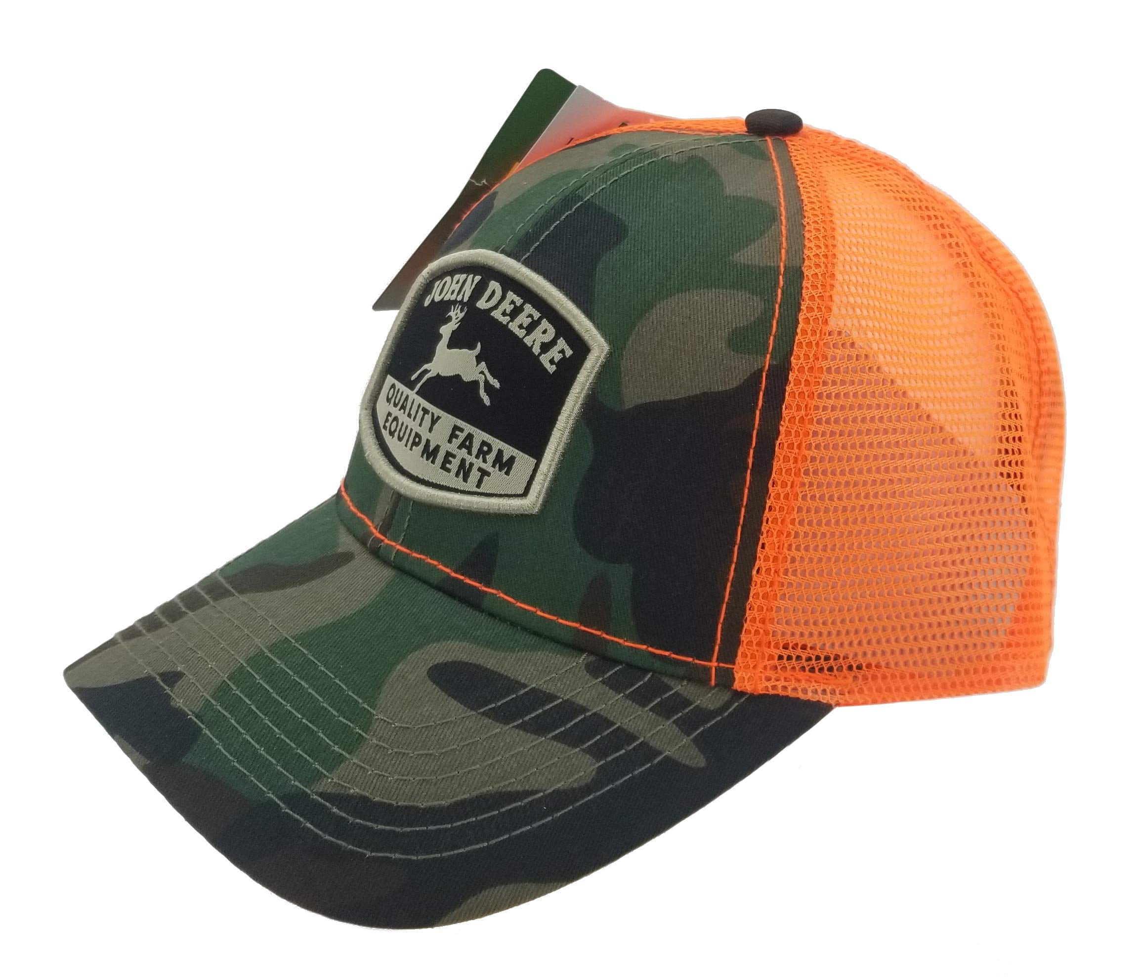 John Deere Mens' Camo/Orange Mesh Back Hat/Cap - LP73361 - Walmart.com