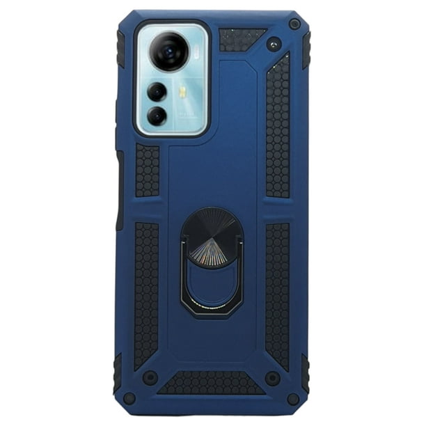 Funda Uso Rudo con Anillo Magnético Para ZTE V41 Smart Cely Vesmir Azul Marino