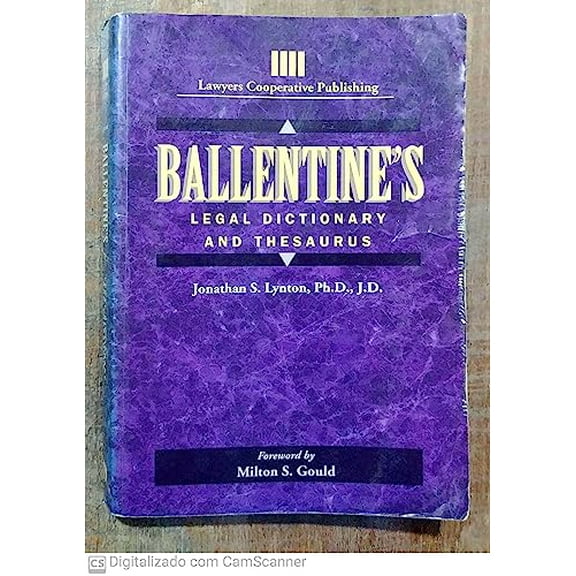 Pre-Owned Ballentine's Legal Dictionary/Thesaurus (Paperback) 0827365268 9780827365261
