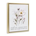 thumbnail image 2 of Stupell Industries Shabby Chic Pressed Flower Proverb Gold Floating Frame Canvas Art, 17 x 21, by Lettered and Lined, 2 of 8