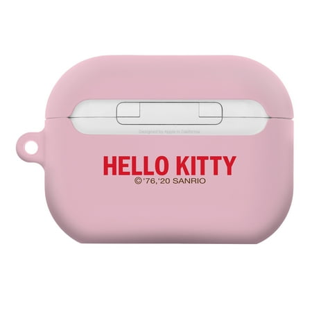 Sanrio AirPods Pro Case Key Ring Keychain Key Holder Hard PC Shell Strap Hole Cover - Face Hello Kitty Pink