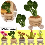 11.8in Plant Plush Potted Plant Ornament Plush Doll Valentine Decorations Cute Flower Plush Doll Perfect Room Decor