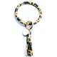 thumbnail image 1 of Fiudx Ofertas Relámpago Moda Tendencia Pulsera De Cuero Grande Borla Llavero Redondo Anillo Joyería Pulsera, 1 of 2
