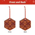 thumbnail image 2 of Cauagu fall Maple Pattern Acrylic Christmas Pendant,1-Pack Christmas Ornaments Xmas Tree Decor Christmas Décor with Ribbon Cute Tree Hanging for Party Favors-Hexagon, 2 of 7