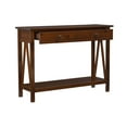 thumbnail image 3 of Linon Titian 42" Wide 2-Drawer Compact Console Table, Antique Tobacco Finish, 3 of 14