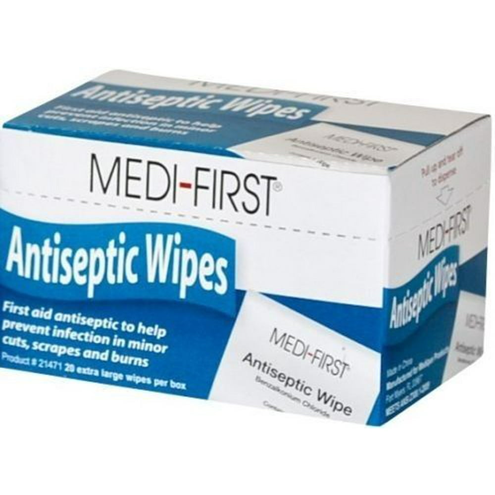 Antiseptic Wipes By MediFirst 20 Extra Large Pads, MS60710 Walmart