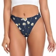 thumbnail image 1 of Balery Daisies Flowers Tangas de Algodón para Mujer con Estampado – Ropa Interior Sexy, Transpirable, G-string-Medium, 1 of 6