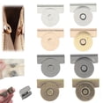 thumbnail image 2 of No-Sew Magnetic Snap Buttons for Tote Bags, Purses, Clothing & DIY Crafts, Easy Installation Invisible Fasteners, Strong Metal Bag Closures for Fabric Projects (Silver Tone, 10-Pack), 2 of 8