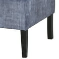 thumbnail image 2 of Wooden Armless Accent Chair with Fabric Upholstery, Blue- Saltoro Sherpi, 2 of 5