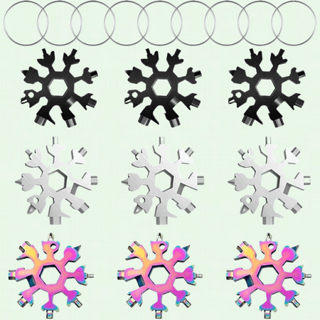 Snowflake Multitool 20 in 1 - Christmas Stocking Stuffer - Unique Gifts for Dad Men Women