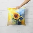 thumbnail image 2 of Sunflowers in Watercolor Throw Pillow 18 in x 18 in, 2 of 5