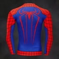 thumbnail image 4 of Halloween Spider Cosplay Costume Long Sleeve T-Shirts Crewneck Graphic Pullover Gym Shirt Deep Red 3XL, 4 of 5