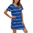 thumbnail image 2 of Lxkfashion Sales Under $10 Women's Nightgowns Short Sleeve Sleepshirts Sleepwear Casual Print Pajama Dress, 2 of 4