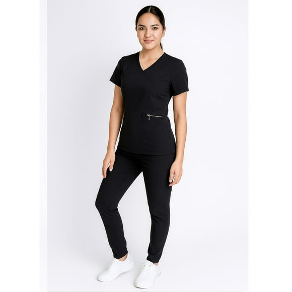 Scrubs Médicos Mujer | Uniformes para Doctoras y Enfermeras M11 NEGRO 2XL