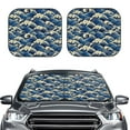 thumbnail image 2 of Vsdgher Japanese Water Wave Print Car Windshield Sun Shade, Reflective Sunshade Window Sunshade Sun Visor Protector Fit for Cars,Trucks,SUVs-Small, 2 of 6