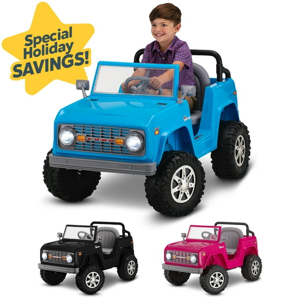 Classic Ford Bronco, 6Volt RideOn Toy by Kid Trax, ages 3 to 5, blue
