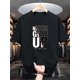 thumbnail image 2 of Men's 'Positive' Monogram Print T-Shirt - Fashionable Graphic Design, Casual Short-Sleeved, Comfortable Polyester Top for Summer, Versatile, T-shirts Tee For Adult, Men, Women, Teen, Teenager, Adoles, 2 of 5