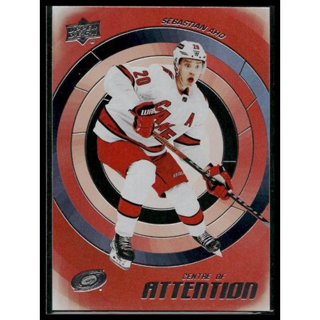 2022-23 Upper Deck Centre of Attention Sebastian Aho CA-16 Carolina Hurricanes Hockey Card