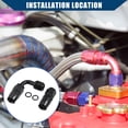 thumbnail image 2 of Unique Bargains 2 Pair Fuel Line Adapter Fittings Top 90 Degree 0 Degree Fuel Line Connector for Car AN6 Female Black, 2 of 7