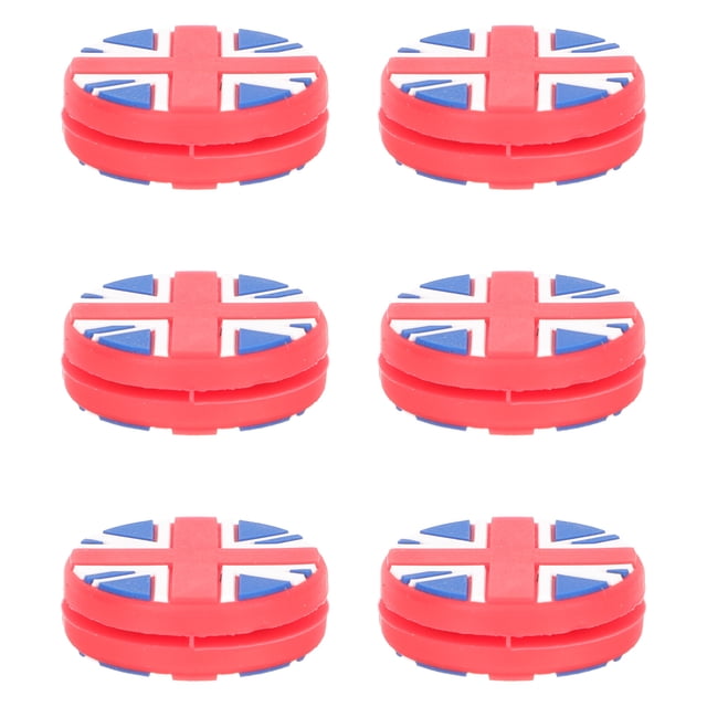STRANDCHIC 6Pcs Red Silicone Tennis Dampeners National Flag Design for Racket Shock Absorption