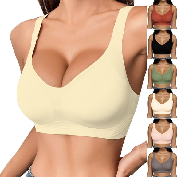 Rvasteizo Women Lace Bra Light Soft Breathable Solid Bust Lift Underwire Wear