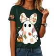 thumbnail image 2 of Leey-World Halloween Tshirts Women Halloween Shirts for Women Cute Graphic Tees Fall Cute Shirt Halloween Party Clothes Short Sleeve Casual Tops Holiday Outfits, 2 of 5