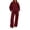 Wine/womens petite sweatsuits 2 piece set, variant on SZJXBUY Petite Sweatsuits for Women 5 Ft Short Oversized Fall 2 Piece Matching Sweat Sets Plus Size Hoodies & Baggy Wide Leg Pants Outfits Gray,L