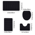 thumbnail image 3 of Dianli Savings 4-Piece Bathroom Mat Set + Foam Padded Bath Rugs + Non-Slip Latex Bottom + Soft Water-Absorbent Toilet Mats + Machine Washable and Quick-Dry Bathroom Decor Gift, 3 of 9