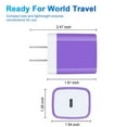 thumbnail image 4 of USB C Wall Charger Block,FiveBox 2Pack 20W PD Type C Charger Fast Charging Block USB C Power Adapter USB C Brick for Phone Samsung(Purple), 4 of 7