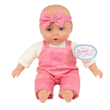My Sweet Love 12-inch Soft Baby Doll, Rose Pink Outfit