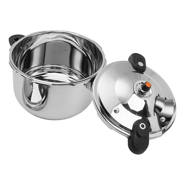 Electric Pressure Cooker, 80kpa Pressure Canner Dual Handle Stainless Steel Slow Steamer Cooker For Gas Electric Stove