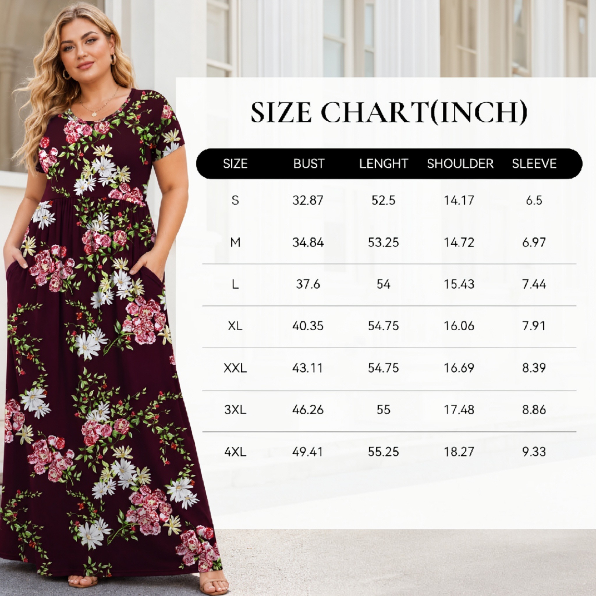 Aiyino Women's Short Sleeve Maxi Dress photo 5