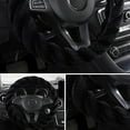 thumbnail image 4 of 15 Inches Furry Car Steering Wheel Cover, Automotive Fluffy Soft Breathable Warm Non-Slip Vehicle Steering Wheel Protector Interior Decoration for Man Women, Universal for Most Vehicles, 4 of 9