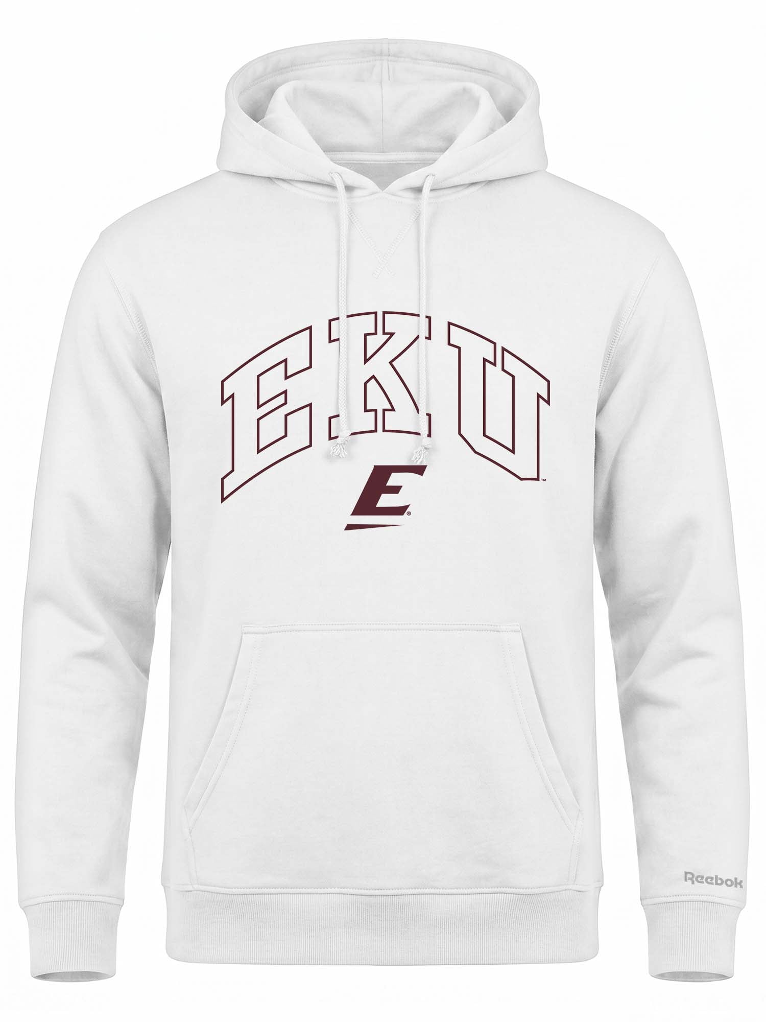 Eastern Kentucky Colonels Reebok Mens White Hooded Sweatshirt