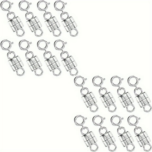 925 Magnetic Necklace Clasps And Closures, Magnetic Clasp Converter For Jewelry Making Supplies, Chain Extender Connector For Small Necklace Bracelet