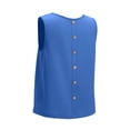 thumbnail image 7 of ClodeEU Women's V Neck Sleeveless Linen Tank Top, Casual Loose Fit Summer Lightweight Blouse Blue,Women's Plus XL, 7 of 7