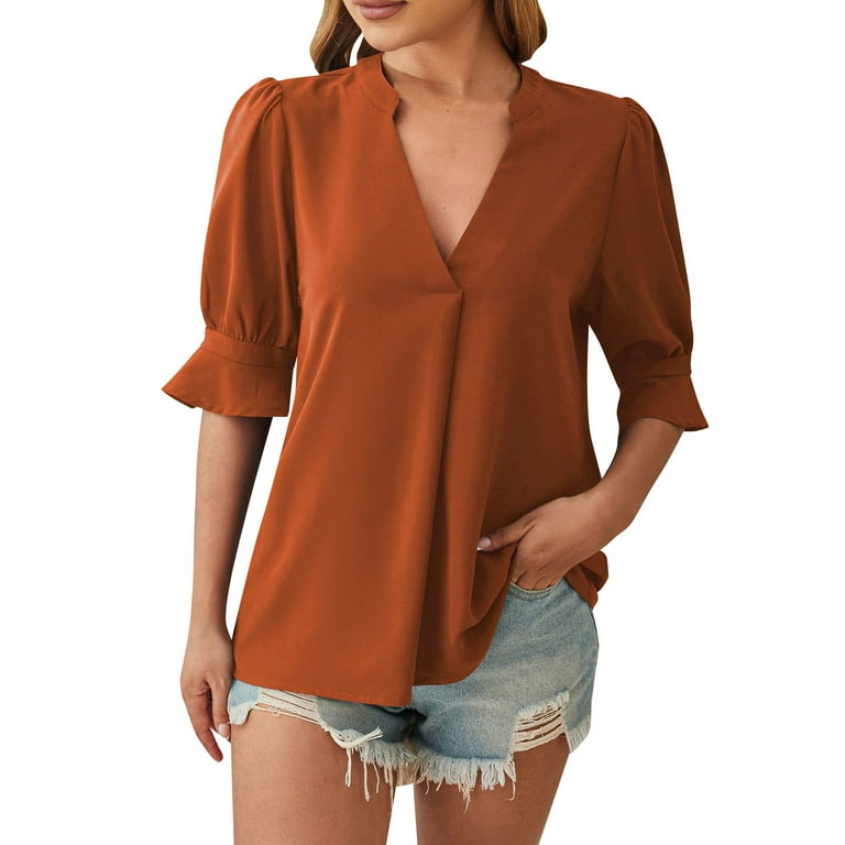 DGSYUQF Wear for Women 2024 Womens Black Tops Dressy Blouses for Women Open Back Tops Womens White Tops Cotton Blouses for Women Dressy Casual Spring Skirts for Women Plus Size Tunic Tops