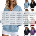 thumbnail image 3 of Hoodies for Women Half Zip Drawstring Solid Color Long Sleeve Pullover Hooded Sweatshirt Winter Casual Sport Tops, 3 of 7