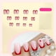 thumbnail image 2 of 24 Pcs Heart Full Cover False Nail French Tip Acrylic Nail Square Press On Nail Simple Stick on Nail for Woman, 2 of 4