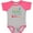Baseball Heather and Hot Pink, variant on Inktastic My Grandma and Grandpa Love Me Boys or Girls Baby Bodysuit