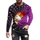 thumbnail image 2 of Blusas y camisas de manga larga con cuello redondo para hombre, estilo casual, cuello redondo, manga larga, camiseta estampada de Halloween, blusa de poliéster para hombre., 2 of 5