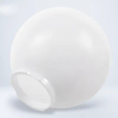 OUNONA Round White Acrylic Light Cover for Outdoor Street Lamps and Patio Lighting, Weather-Resistant Fixture Globe