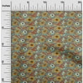 thumbnail image 1 of oneOone Cotton Silk Fabric Leaves & Floral Block Printed Craft Fabric BTY 42 Inch Wide, 1 of 5