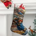 thumbnail image 2 of Paddington Tema: Calcetines de Navidad, fino lino blanco para colgar en escaleras y chimenea, decoración navideña para el hogar, regalo de Navidad. 54cm × 38cm, 2 of 5
