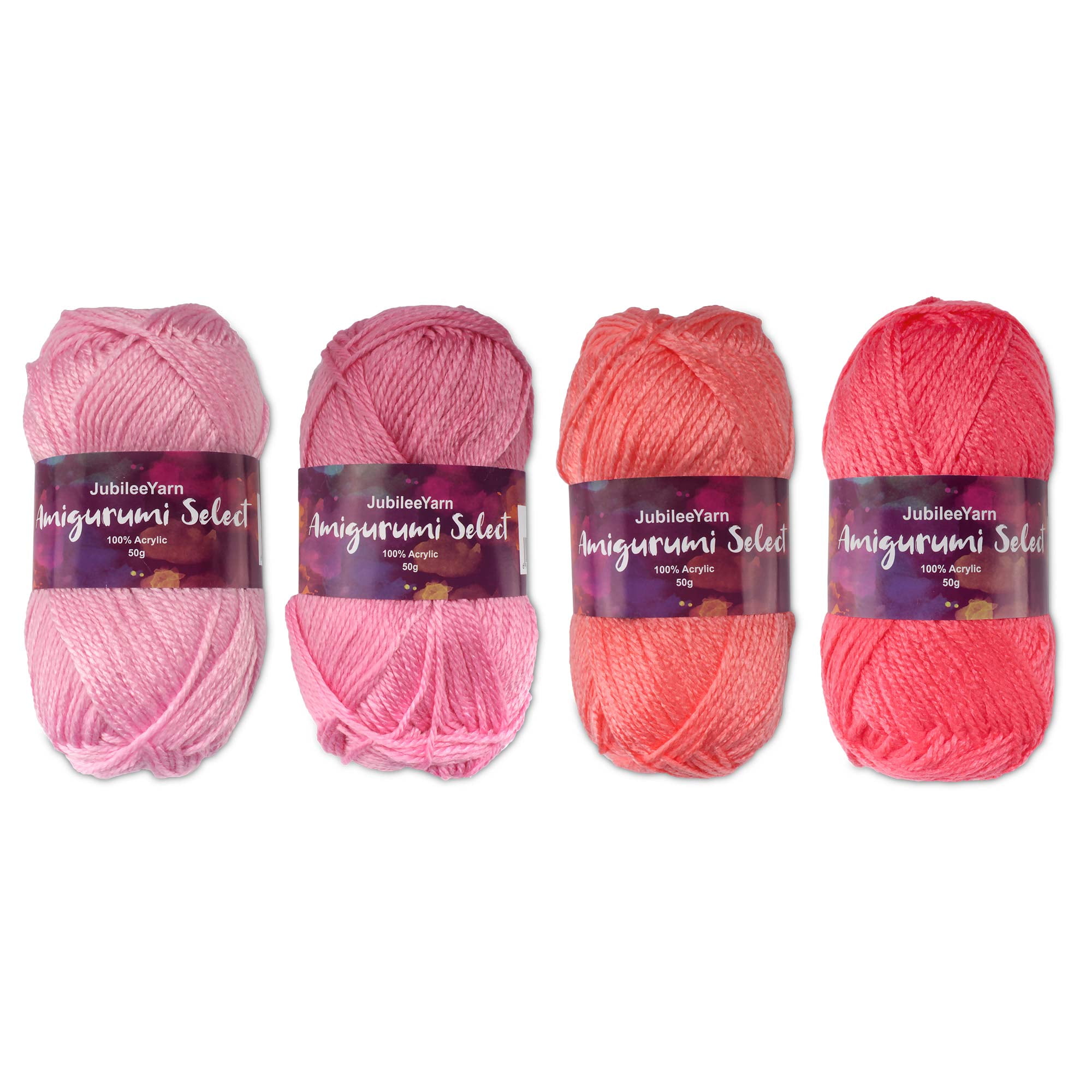 Amigurumi Select 100% Acrylic Craft Yarn - Crochet and Knitting Projects -  Assorted Colors - Surprise Pack - 12 x 50g Skeins Total 1500 yds. 